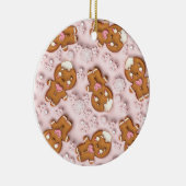 "Gingerbread Liebe Pattern Ornament" Keramik Ornament (Rechts)