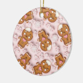 "Gingerbread Liebe Pattern Ornament" Keramik Ornament (Links)