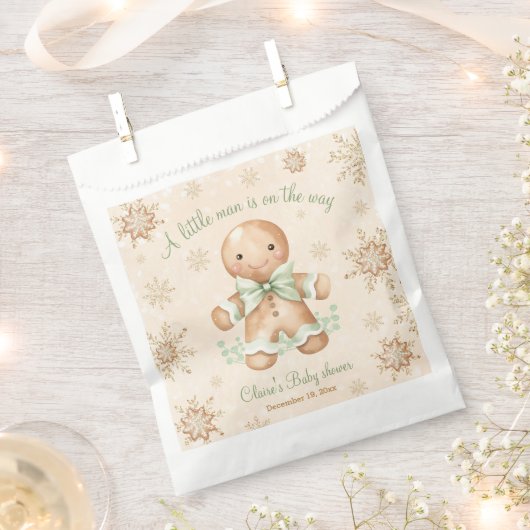 Gingerbread Little Man Christmas Baby Dusche Geschenktütchen (Ausgeschnitten)