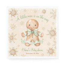 Gingerbread Little Man Christmas Baby Dusche