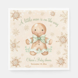 Gingerbread Little Man Christmas Baby Dusche Serviette