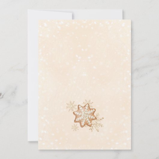 Gingerbread Little Sweetie Christmas Baby Shower Einladung (Rückseite)