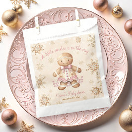 Gingerbread Little Sweetie Christmas Baby Shower Geschenktütchen