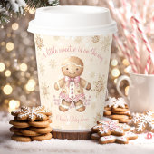 Gingerbread Little Sweetie Christmas Baby Shower Pappbecher