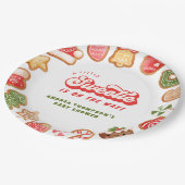 Gingerbread Little Sweetie Christmas Baby Shower Pappteller (Schrägansicht)