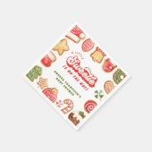 Gingerbread Little Sweetie Christmas Baby Shower Serviette (Ecke)