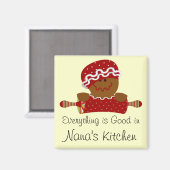 Gingerbread Magnet für Feiertage (Vorderseite/Rückseite)