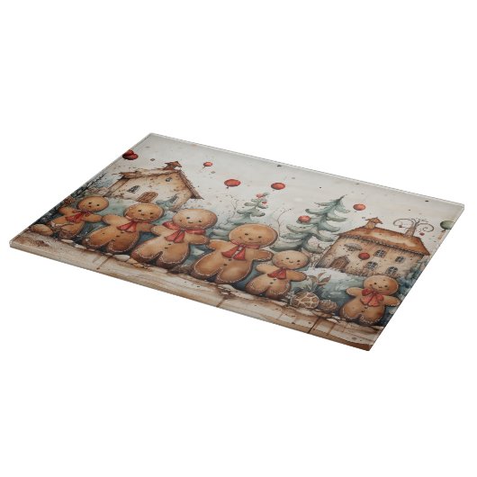 Gingerbread Man #11 Kitchen Cutting Board Schneidebrett (Ecke)