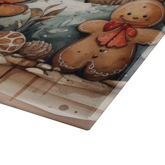 Gingerbread Man #11 Kitchen Cutting Board Schneidebrett (Ecke)