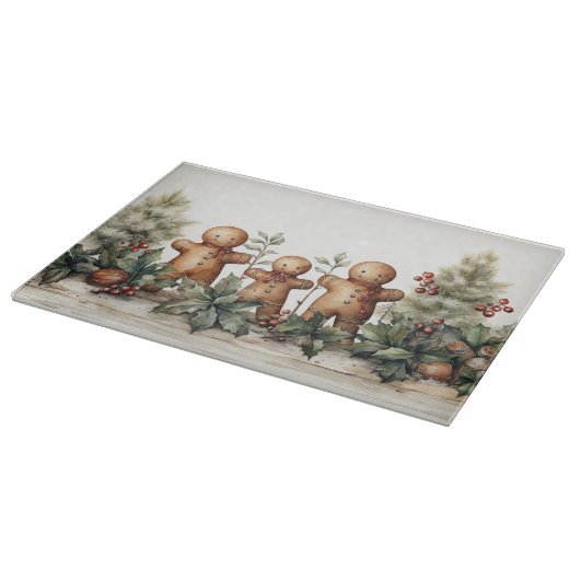 Gingerbread Man #15 Kitchen Cutting Board Schneidebrett (Ecke)