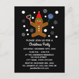 Gingerbread Man #2 Einladung Postkarte