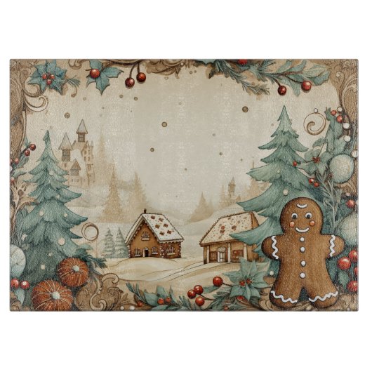 Gingerbread Man #2 Kitchen Cutting Board Schneidebrett (Vorderseite)