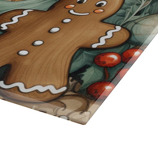 Gingerbread Man #2 Kitchen Cutting Board Schneidebrett (Ecke)