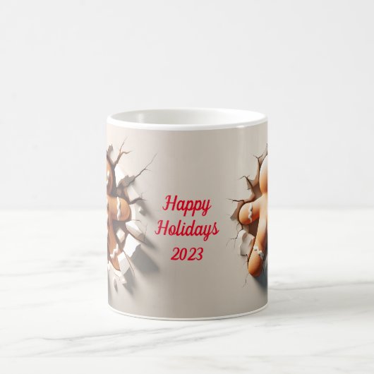 Gingerbread Man 3D Breakfast Weihnachten Kaffeetasse (Mittel)