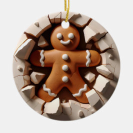 Gingerbread Man 3D-Effekt Nicht zutreffend 3D Keramik Ornament