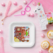 GINGERBREAD MAN 7" Square Paper Teller (Party)