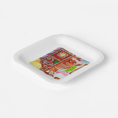 GINGERBREAD MAN 7" Square Paper Teller (Gewinkelt)