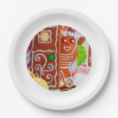 GINGERBREAD MAN 9" Round Paper Teller (Vorderseite)