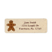 Gingerbread Man Address Label (Vorne)