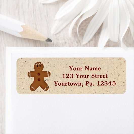 Gingerbread Man Address Label (Insitu)