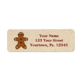 Gingerbread Man Address Label (Vorne)