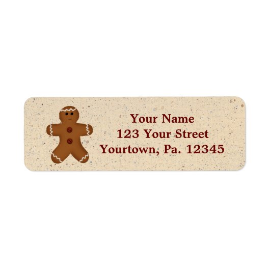 Gingerbread Man Address Label (Vorne)