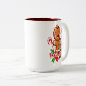 Gingerbread Man and Candy Cane Weihnachten Zweifarbige Tasse (VorderseiteRechts)