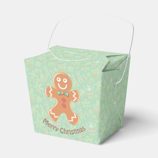 Gingerbread Man and Cookie Pattern Geschenkschachtel (Vorderseite)