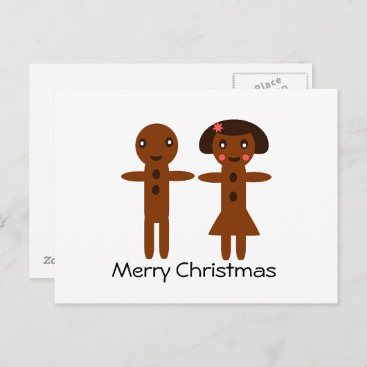Gingerbread Man and Girl Frohe Weihnachten (Vorne/Hinten)