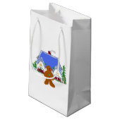 Gingerbread Man and House Kleine Geschenktüte (Rückseite Schrägansicht)