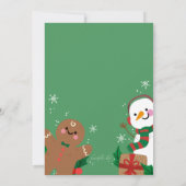 Gingerbread Man and Snowman Einladung (Rückseite)