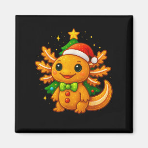 Gingerbread Man Axolotl Weihnachtsmannmütze Weihna Magnet