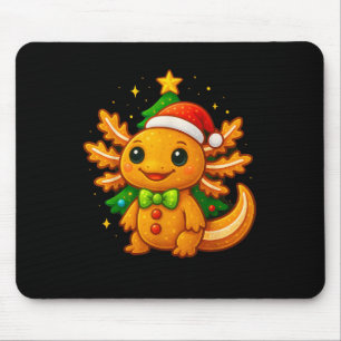 Gingerbread Man Axolotl Weihnachtsmannmütze Weihna Mousepad