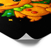 Gingerbread Man Axolotl Weihnachtsmannmütze Weihna Poster (Ecke)