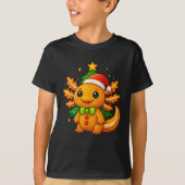 Gingerbread Man Axolotl Weihnachtsmannmütze Weihna T-Shirt (Vorderseite)