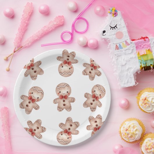 Gingerbread Man Babydusche Pappteller (Party)