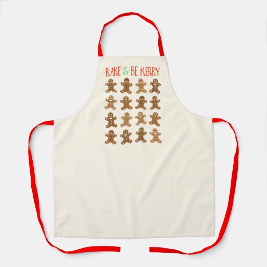 Gingerbread Man Bake and Be Merry Schürze (Vorderseite)