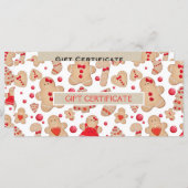 Gingerbread Man Baked Cookies Geschenkgutschein (Vorne/Hinten)