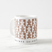 Gingerbread Man Benutzerdefinierter Text Kaffeetasse (Vorderseite Links)