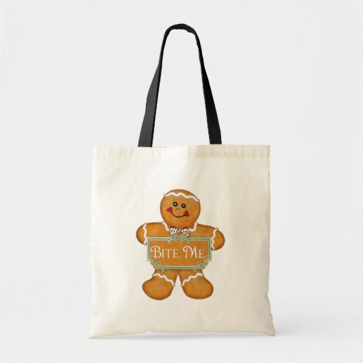 Gingerbread Man - Bite Me Tragetasche (Vorne)