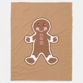 Gingerbread Man Blanket Fleecedecke (Vorderseite)