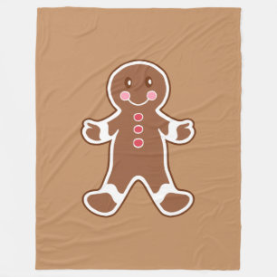 Gingerbread Man Blanket Fleecedecke