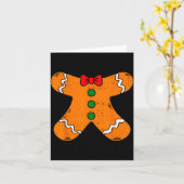 Gingerbread Man Body Costume For Halloween Or Chri Karte (Gelbe Blume)