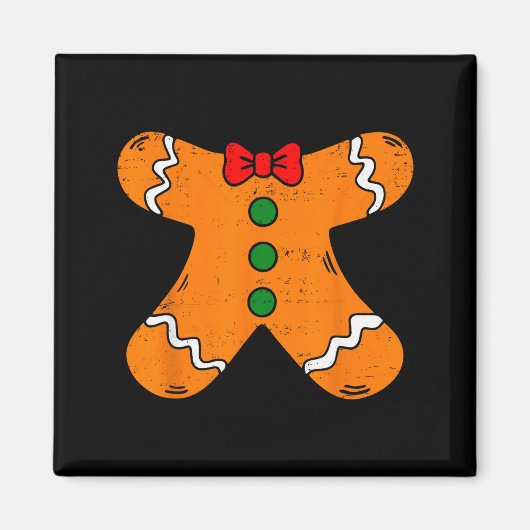 Gingerbread Man Body Costume For Halloween Or Chri Magnet (Vorne)