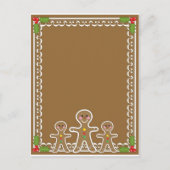 Gingerbread Man Border Postkarte (Vorderseite)