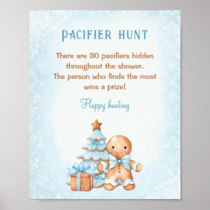 Gingerbread Man Boy Baby Shooter Schnuller Jagd Sp Poster