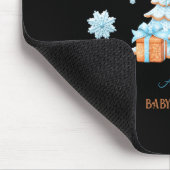 Gingerbread Man Boy Blue Christmas Baby Shower Mousepad (Ecke)