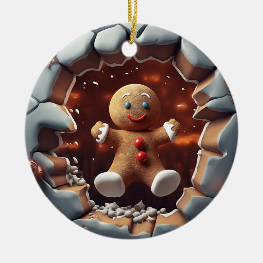 Gingerbread Man Breakfast, Weihnachten Keramik Ornament (Vorne)