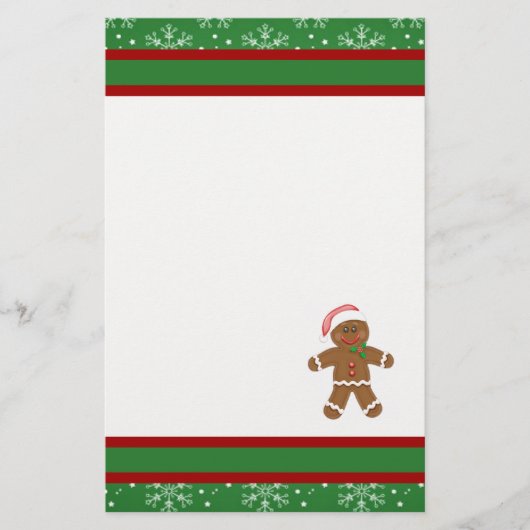 Gingerbread Man Briefpapier (Vorderseite)
