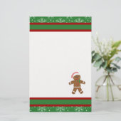 Gingerbread Man Briefpapier (Stehend Vorderseite)